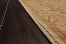 14'6''x19'10'' Palace Beige Hand Knotted 100% Wool Transitional Oriental Area Rug