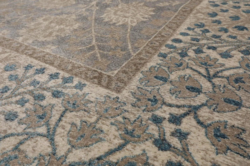 7'10” x 9'10” Designer 100% Polypropylene Oriental Area Rug Gray, Beige