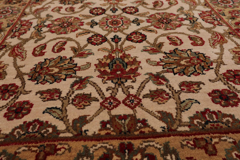 2’11” x 5’2" Hand Knotted 100% Wool Agra Traditional Oriental Area Rug Beige