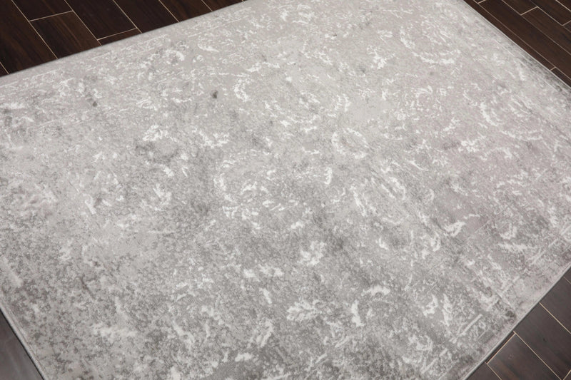 5' x 7' Loom Bloom Lara Erased Pattern Oriental Area Rug Silver, Gray, White