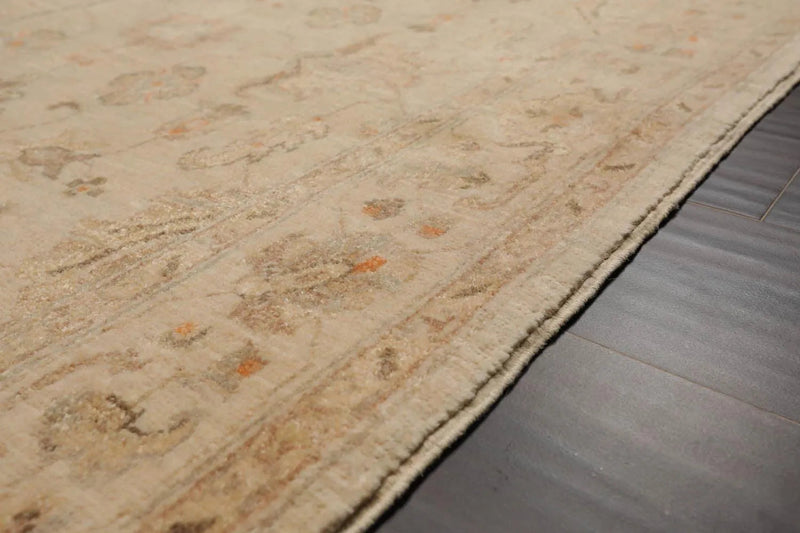 3’5” x 5’ Hand Knotted 100% Wool Peshawar Traditional Oriental Area Rug Beige