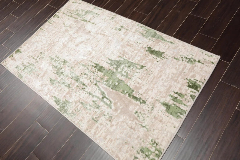 3' x 5' Loom Bloom Lara Abstract Oriental Area Rug Cream, Turquoise, Taupe