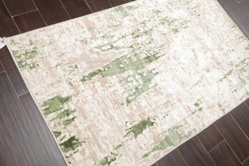 3' x 5' Loom Bloom Lara Abstract Oriental Area Rug Cream, Turquoise, Taupe