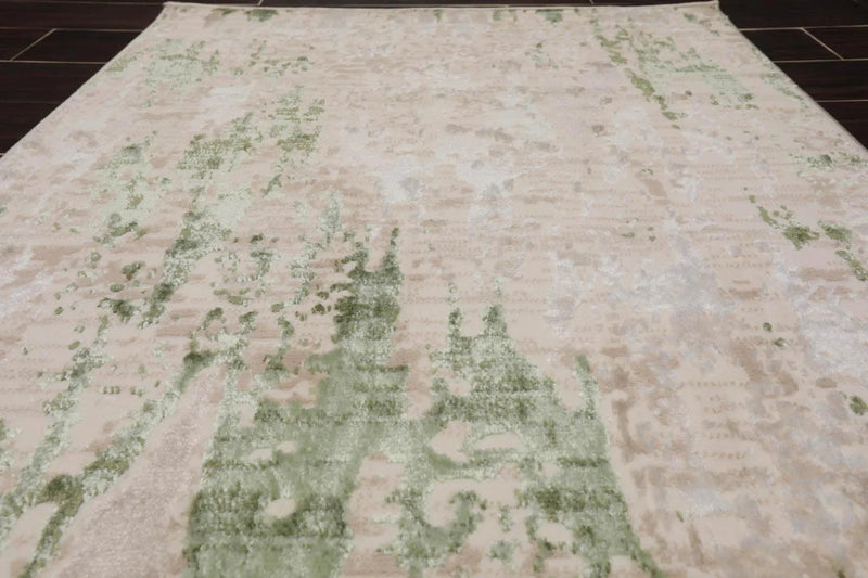 3' x 5' Loom Bloom Lara Abstract Oriental Area Rug Cream, Turquoise, Taupe