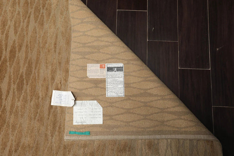 6x9 Tone on Tone Hand Knotted Tibetan Wool & Silk Tufenkian Modern & Contemporary Oriental Area Rug