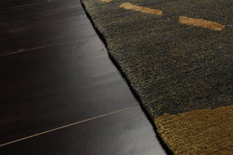 6x9 Gray Hand Knotted Tibetan Wool and Silk Tufenkian Modern & Contemporary Oriental Area Rug