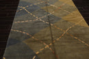 6x9 Gray Hand Knotted Tibetan Wool and Silk Tufenkian Modern & Contemporary Oriental Area Rug