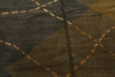 6x9 Gray Hand Knotted Tibetan Wool and Silk Tufenkian Modern & Contemporary Oriental Area Rug