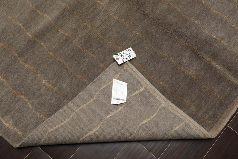 6x9 Gray Hand Knotted Tibetan 100% Wool Tufenkian Modern & Contemporary Oriental Area Rug