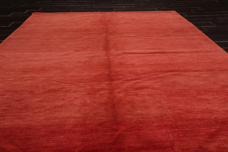 6x9 Coral Hand Knotted Tibetan 100% Wool Tufenkian Modern & Contemporary Oriental Area Rug