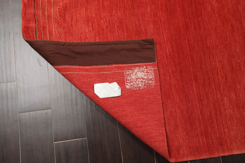 6x9 Coral Hand Knotted Tibetan 100% Wool Tufenkian Modern & Contemporary Oriental Area Rug