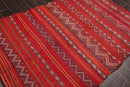 5x7 Rusty Red Caucasian Hand-Woven Wool Semi Antique Kilim Oriental Area Rug