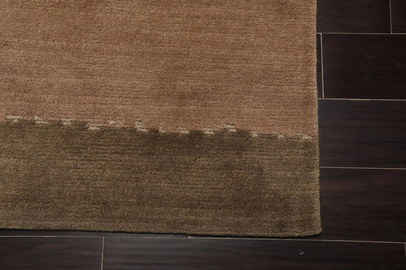 6x9 Taupe Hand Knotted Tibetan 100% Wool Tufenkian Modern & Contemporary Oriental Area Rug