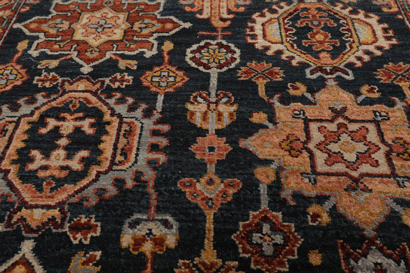 3’1” x 4’11" Hand Knotted Wool Arts & Crafts Traditional Oriental Area Rug Blue