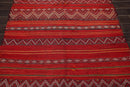 5x7 Rusty Red Caucasian Hand-Woven Wool Semi Antique Kilim Oriental Area Rug
