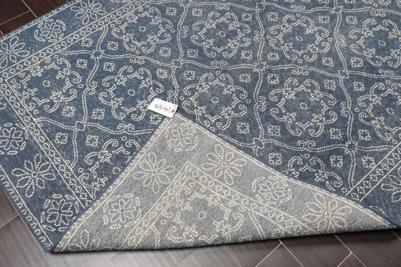 5' x 8' Hand Knotted 100% Wool Oriental Traditional Oriental Area Rug Blue