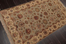 3’ x 5’1" Hand Knotted Wool Traditional Indo Kashan Oriental Area Rug Mint, Tan