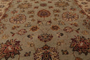 3’ x 5’1" Hand Knotted Wool Traditional Indo Kashan Oriental Area Rug Mint, Tan