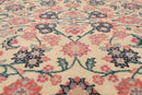 4'11'' x 9'5'' Runner Hand Knotted Wool Rare Romanian Kashaan Area Rug Ivory