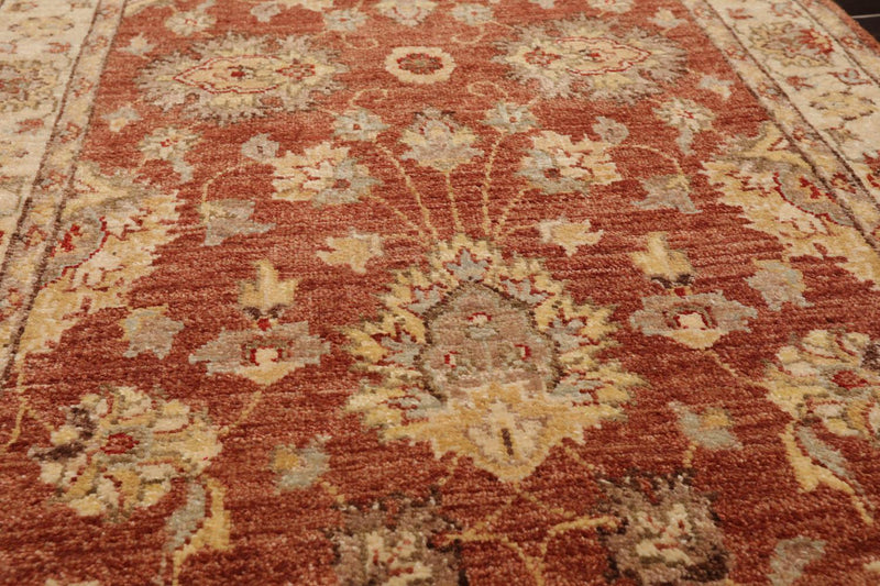 3’ x 5’1" Hand Knotted 100% Wool Agra Traditional Oriental Area Rug Peach, Beige