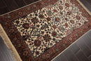 3’ x 4’11" Hand Knotted 100% Wool Agra Traditional Oriental Area Rug Ivory