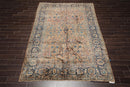 6'10" x 10'8" Antique Hand Knotted Wool Kashaan 300 KPSI Oriental Area Rug Brown