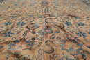 6'10" x 10'8" Antique Hand Knotted Wool Kashaan 300 KPSI Oriental Area Rug Brown