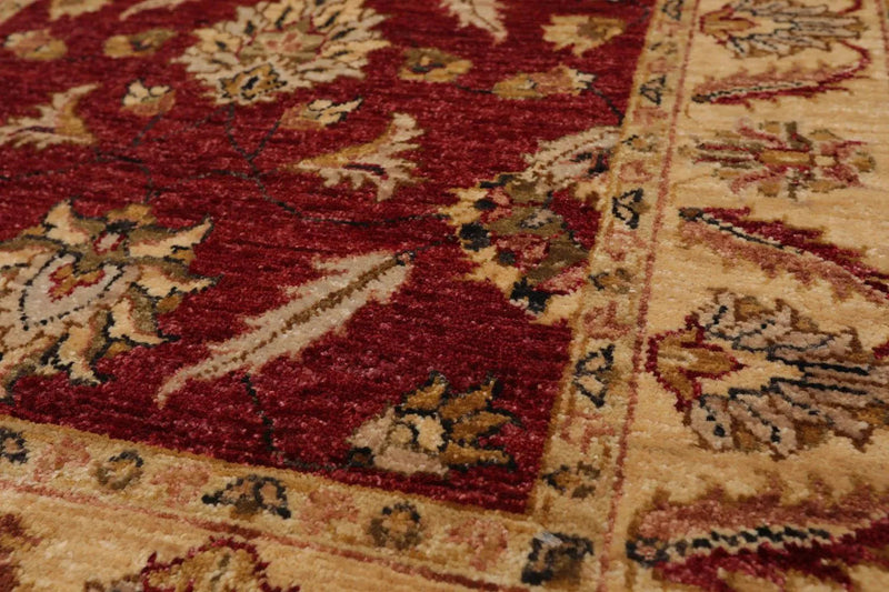 3’ x 5’ Hand Knotted 100% Wool Peshawar Traditional Oriental Area Rug Red