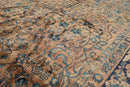 6'10" x 10'8" Antique Hand Knotted Wool Kashaan 300 KPSI Oriental Area Rug Brown