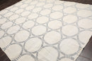 9'4" x 12'2" Hand Knotted Wool Contemporary High Low Pile Oriental Area Rug Tone on Tone Gray