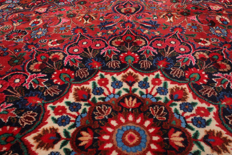 6'3'' x 8'11'' Hand Knotted Wool Bidjaar 200 KPSI Oriental Area Rug Rusty Red
