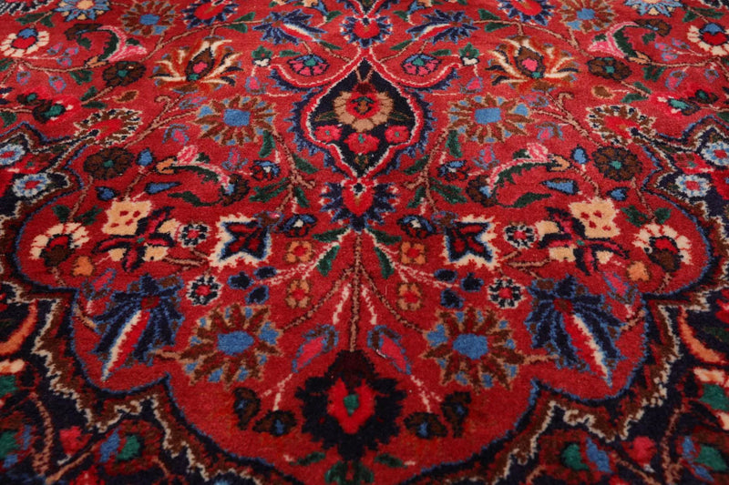 6'3'' x 8'11'' Hand Knotted Wool Bidjaar 200 KPSI Oriental Area Rug Rusty Red