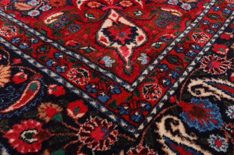 6'3'' x 8'11'' Hand Knotted Wool Bidjaar 200 KPSI Oriental Area Rug Rusty Red