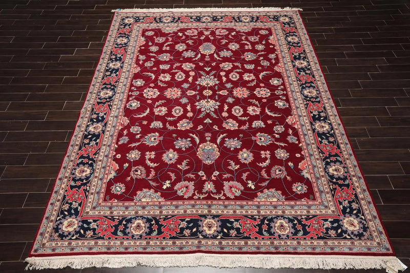 9' x 12'1'' Hand Knotted 100% Wool Kashaan Oriental Area Rug Burgundy