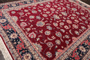 9' x 12'1'' Hand Knotted 100% Wool Kashaan Oriental Area Rug Burgundy