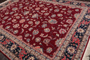 9' x 12'1'' Hand Knotted 100% Wool Kashaan Oriental Area Rug Burgundy