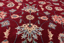 9' x 12'1'' Hand Knotted 100% Wool Kashaan Oriental Area Rug Burgundy