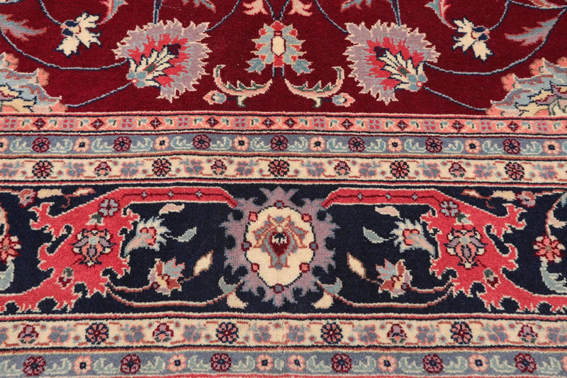9' x 12'1'' Hand Knotted 100% Wool Kashaan Oriental Area Rug Burgundy