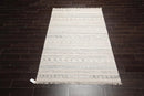 5' x 8' Hand Woven Wool Southwestern Flatweave Kilim Oriental Area Rug Beige