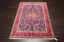 6'6'' x 9'10" Hand Knotted Wool Tabrizz Oriental Area Rug Royal Blue