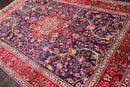 6'6'' x 9'10" Hand Knotted Wool Tabrizz Oriental Area Rug Royal Blue