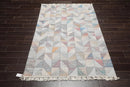 5' x 8' Indoor OutdoorHand Woven 100% Recycled PET Yarn Modern Kilim Area Rug