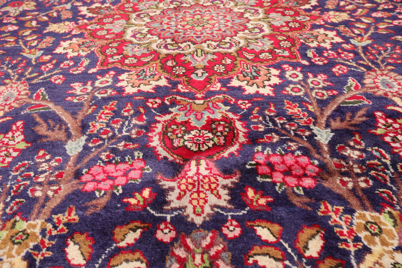 6'6'' x 9'10" Hand Knotted Wool Tabrizz Oriental Area Rug Royal Blue