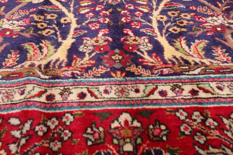 6'6'' x 9'10" Hand Knotted Wool Tabrizz Oriental Area Rug Royal Blue