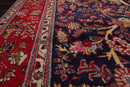 6'6'' x 9'10" Hand Knotted Wool Tabrizz Oriental Area Rug Royal Blue
