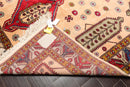 6'6" x 9'4" Hand Knotted Handmade Wool Arts & Craft Kazak Area Rug Light Peach