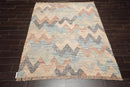 5’7” x 7’6” Hand Woven Natural Fiber Jute Southwestern Flatweave Kilim Area Rug