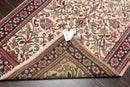 4' x 6'3'' Hand Knotted 100% Wool Vintage Saroukk Traditional Area Rug Beige