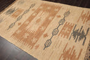 5’2” x 8’3”Hand Woven Natural Fiber Jute Southwestern Flatweave Kilim Area Rug
