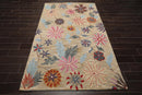 5' x 8' Handmade Wool Loop Pile Traditional Oriental Area Rug Transitional Beige